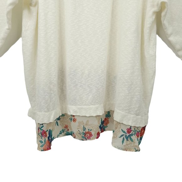 C Est. 1946 Tunic Top Floral Trim Womens Size 18/20W Cotton Blend White - Picture 14 of 16